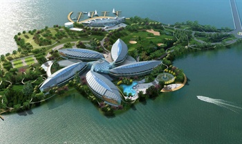 上海滴水湖皇冠假日酒店酒店外观-鸟瞰图片