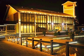 唐山曹妃甸湿地国际会所综合楼客房夜景图片